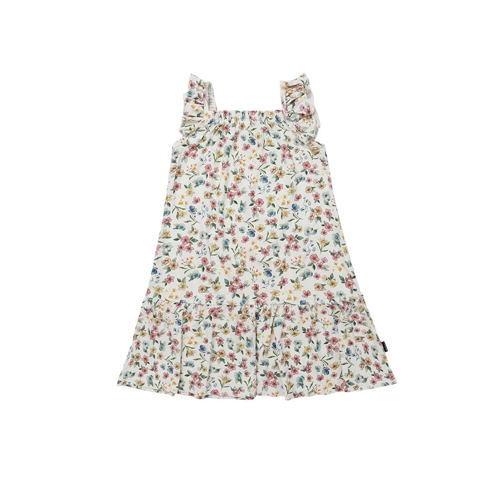 Ruffled Sleeves Bell Dress