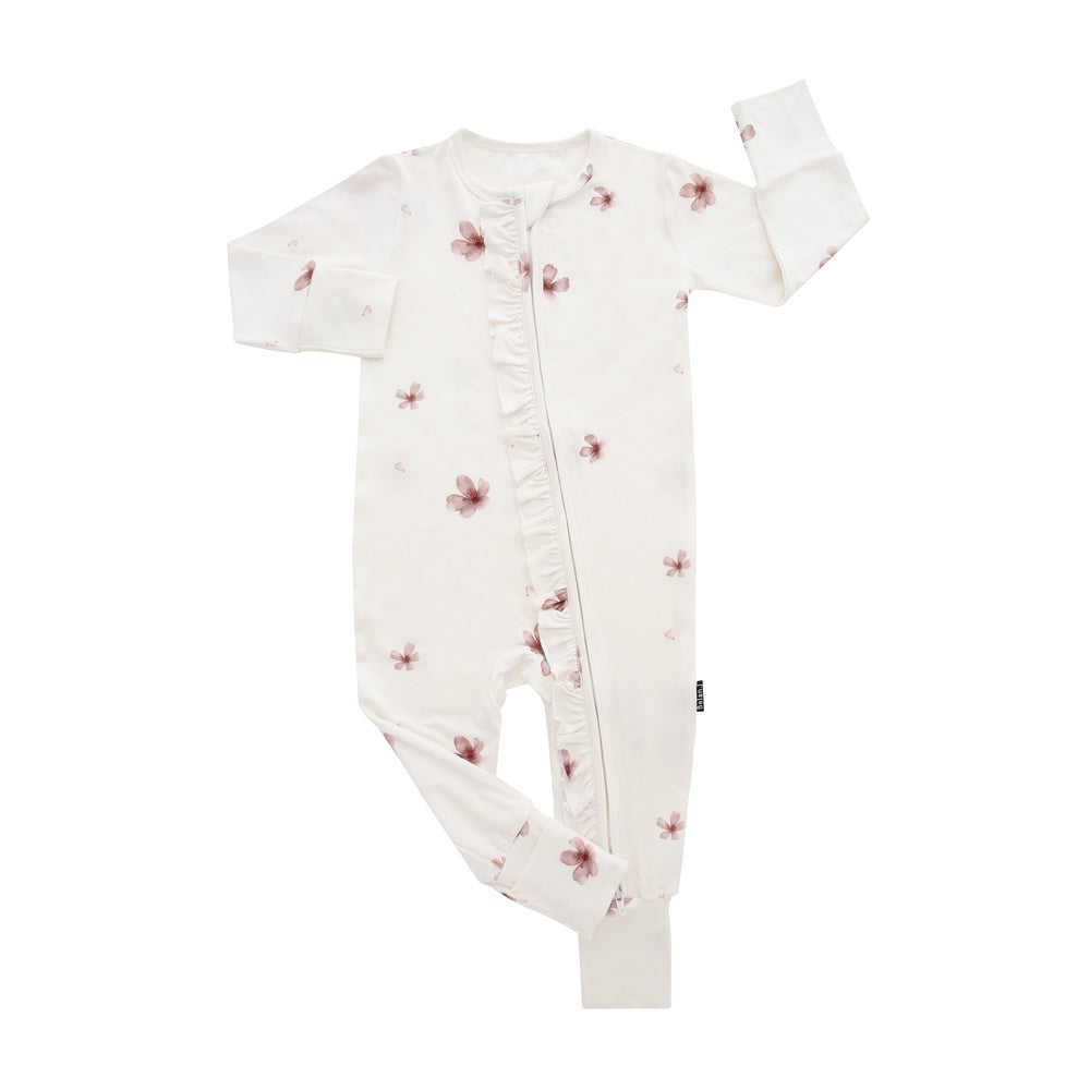 Ruffled Footelss One Piece