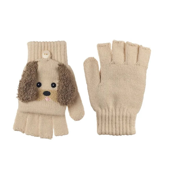 Pippy Puppy Knitted Mittens