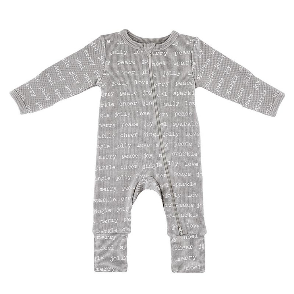 Waffle Knit Cozy Romper | Holiday Cheer