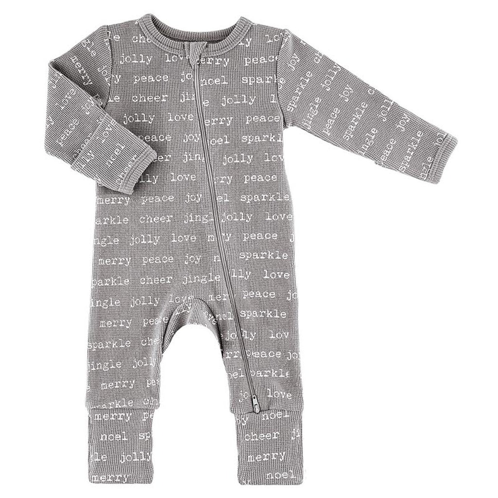 Waffle Knit Cozy Romper | Holiday Cheer
