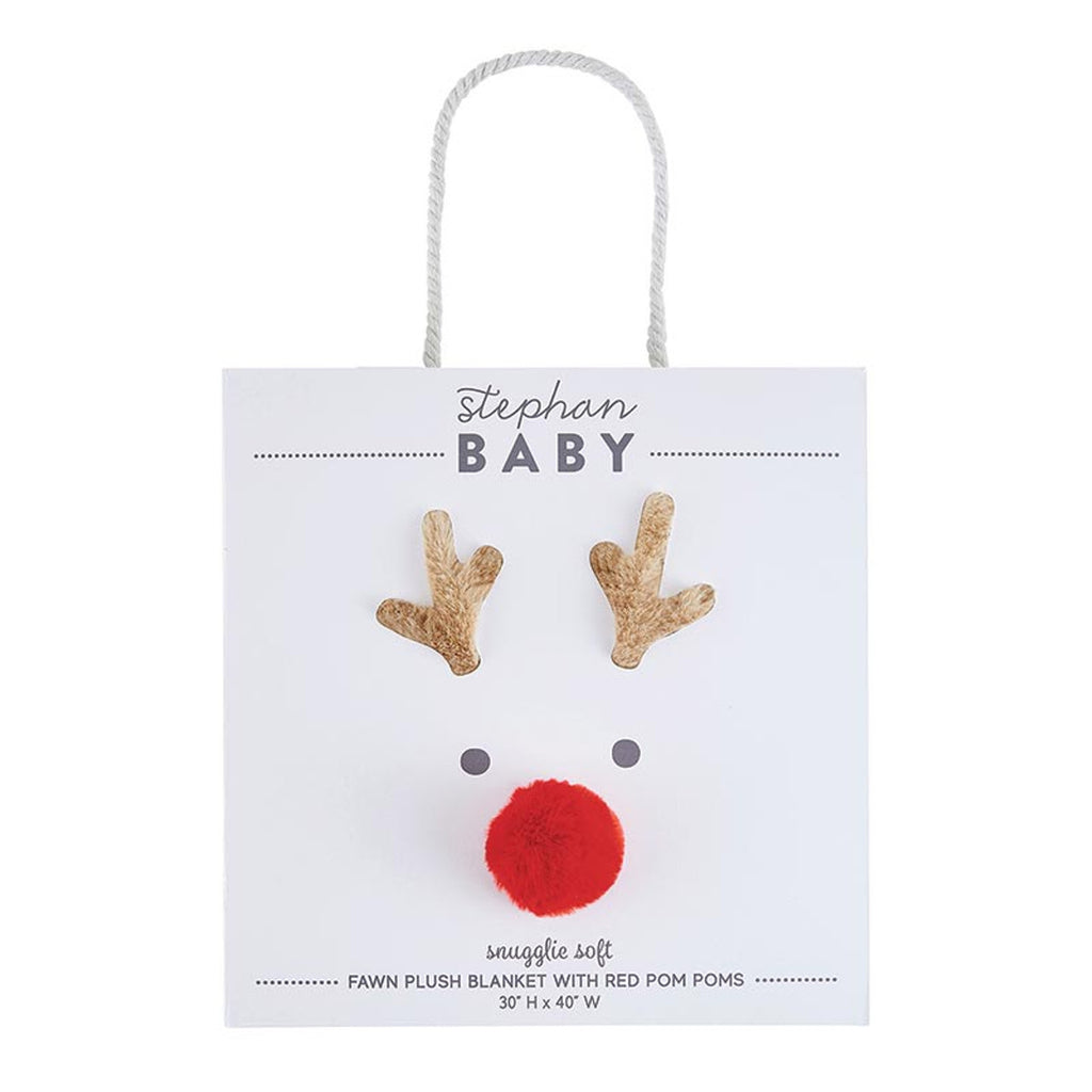 Plush Blanket With Gift Box | Reindeer