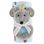 Swaddles with Plush Rattle | Mouse King