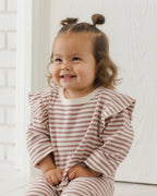 Ruffle Cozy Set Mulberry Stripe