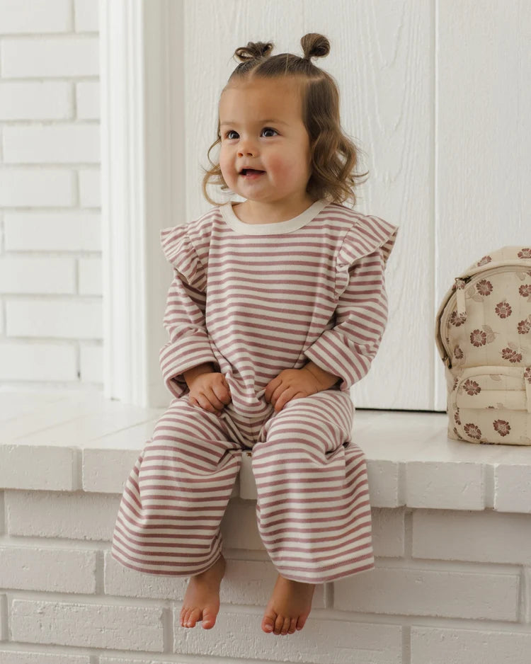Ruffle Cozy Set Mulberry Stripe
