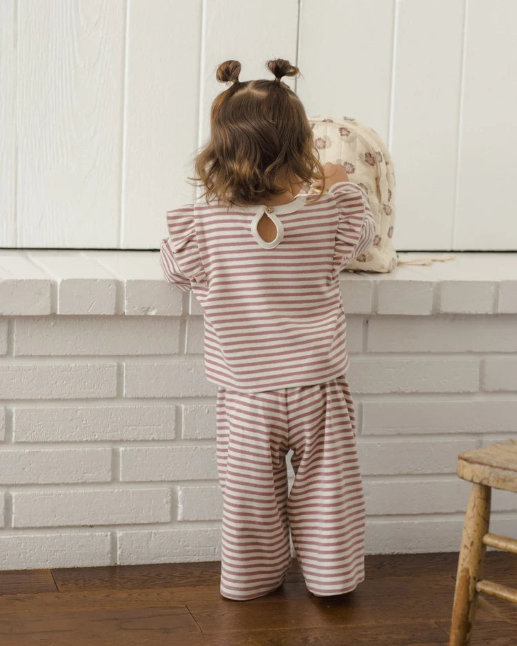 Ruffle Cozy Set Mulberry Stripe