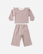 Ruffle Cozy Set Mulberry Stripe