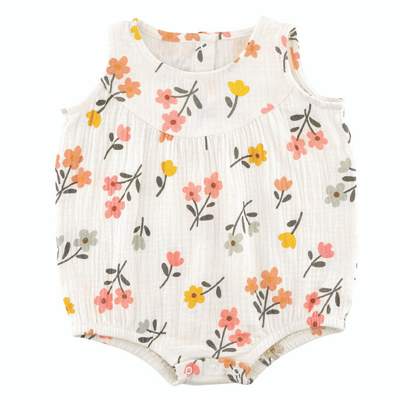 Sleeveless Muslin Romper