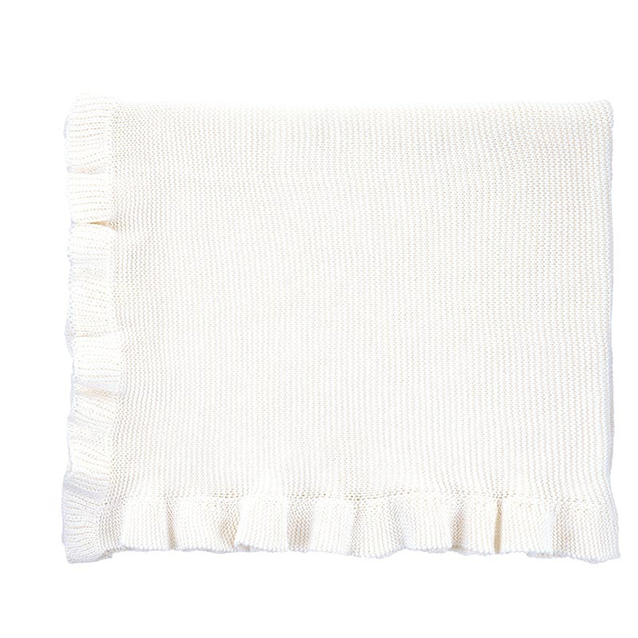 Knit Blankets with Ruffle