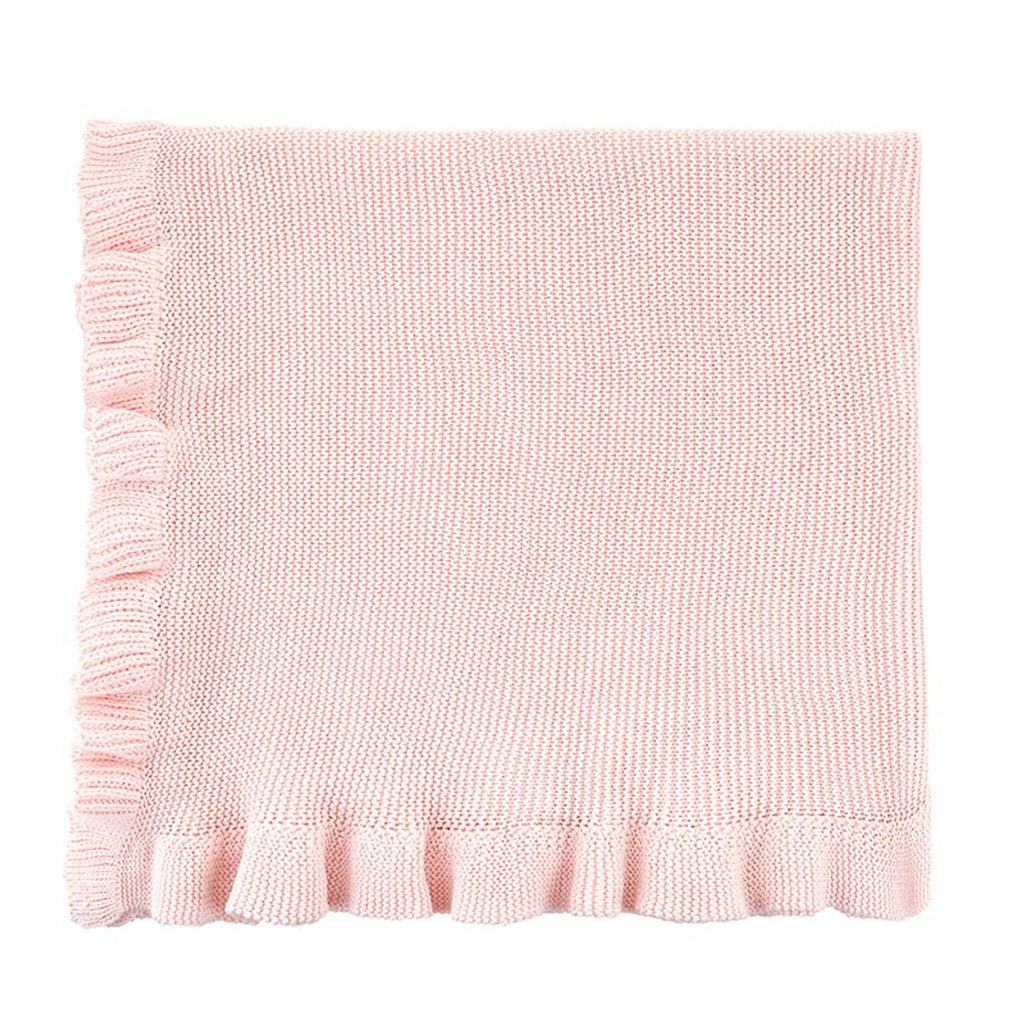 Knit Blankets with Ruffle