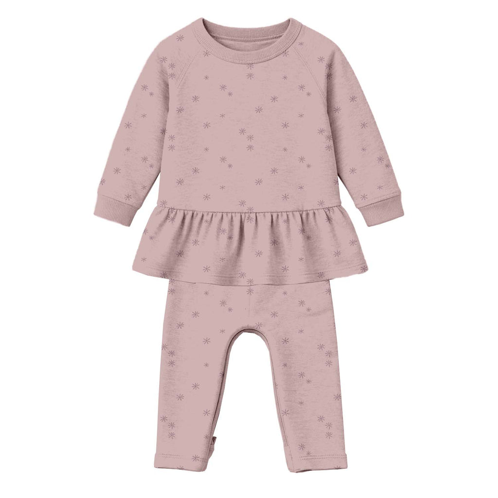 Two Piece Ruffled Fleece Sweatsuit