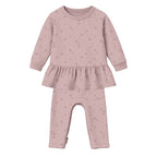 Two Piece Ruffled Fleece Sweatsuit
