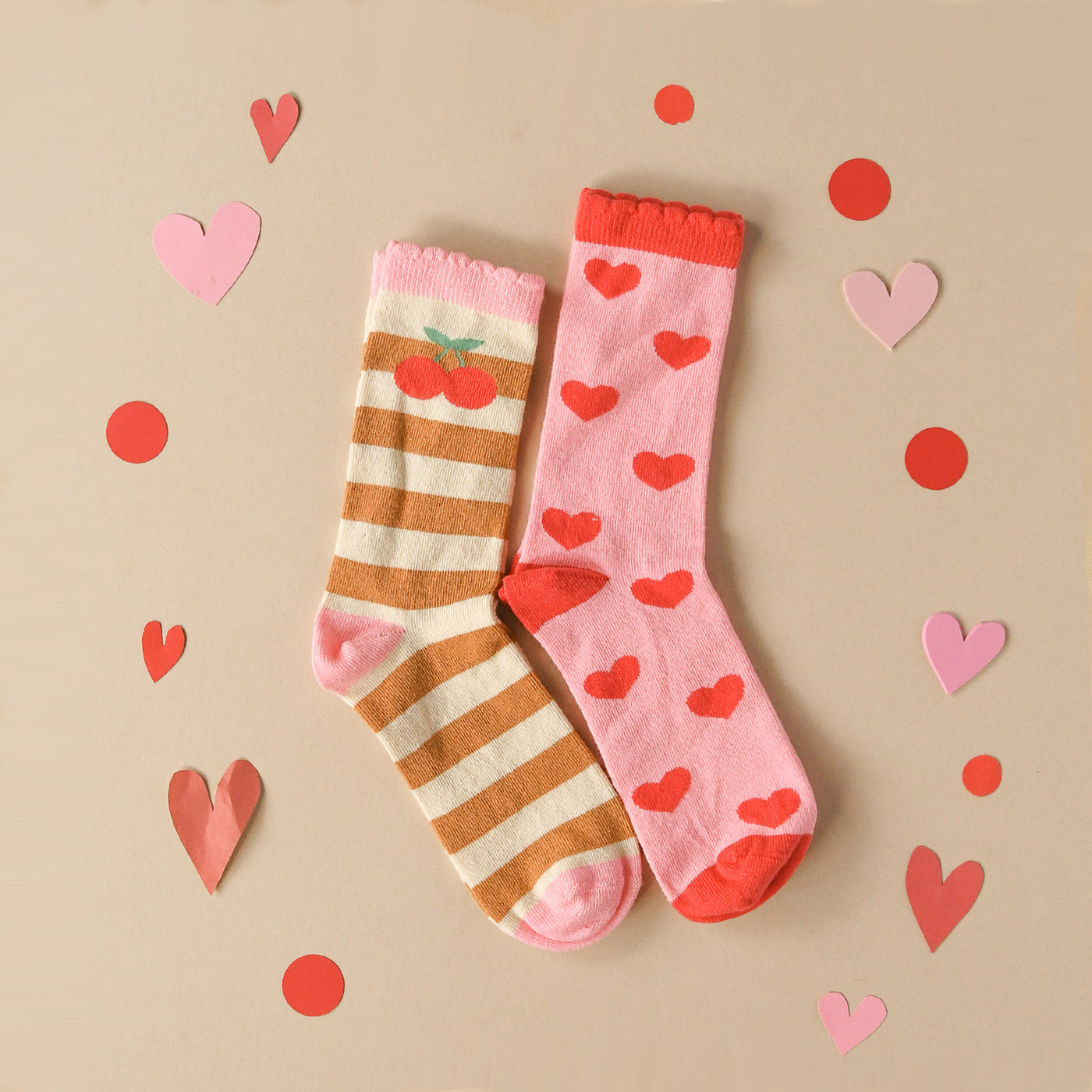 Stripy Cherry Socks