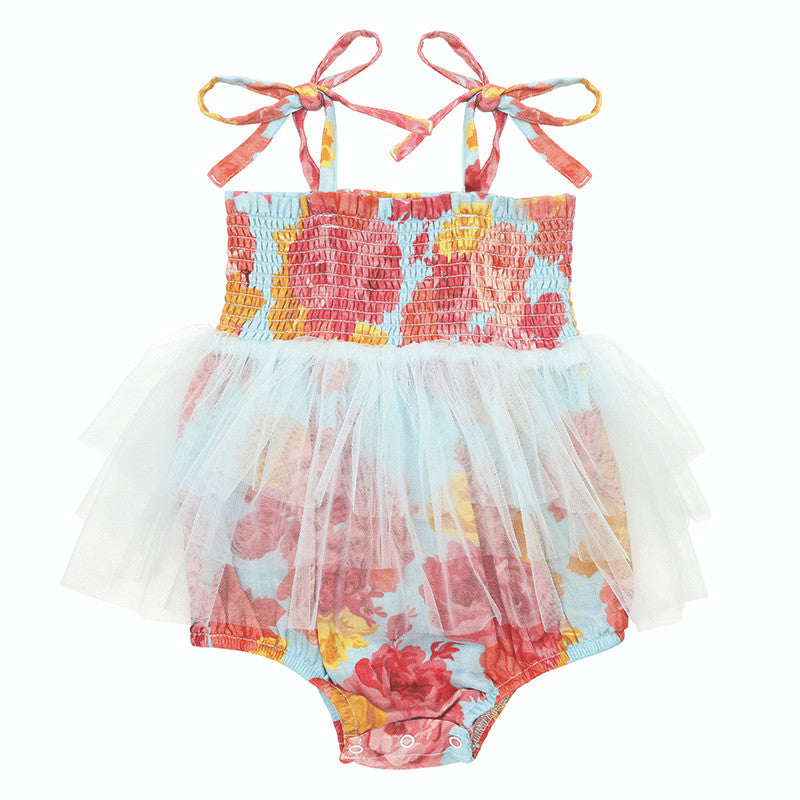 Tutu Bubble Romper Rose Floral