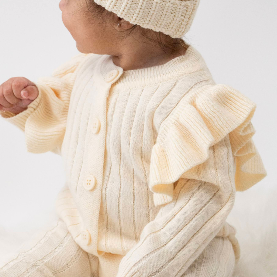 Knit Romper Cream