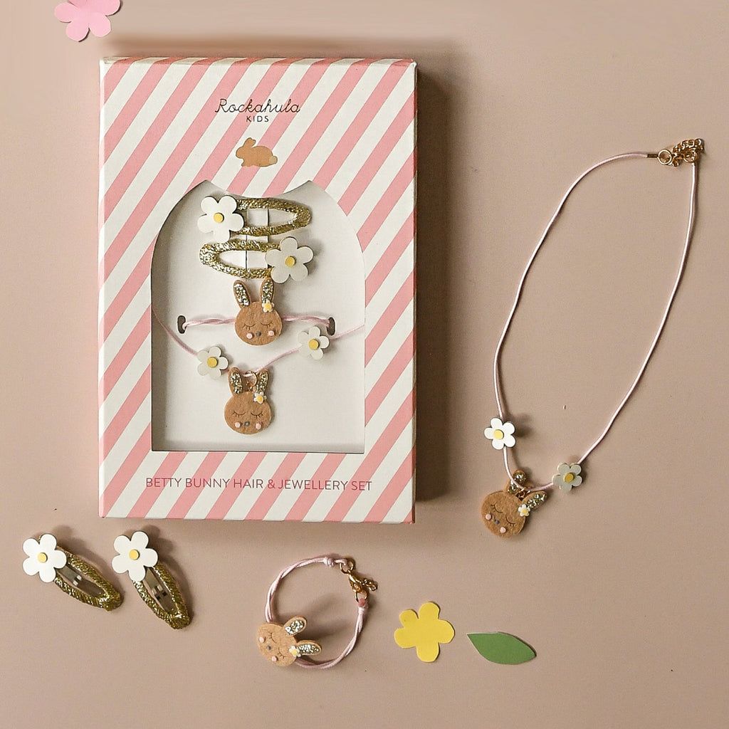Betty Bunny Hair & Jewelry Set