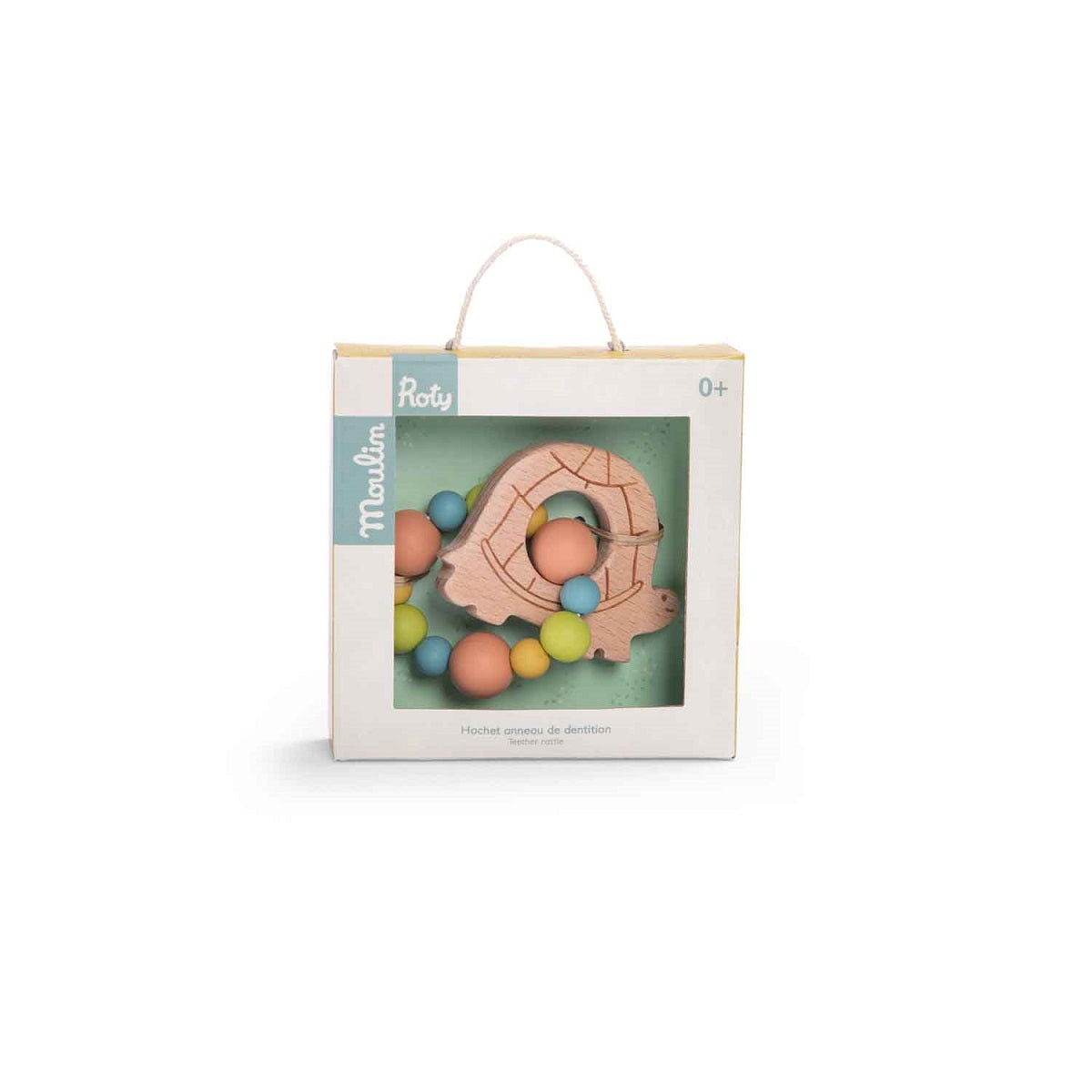 Trois Petits Lapins - Turtle Teething Ring Rattle