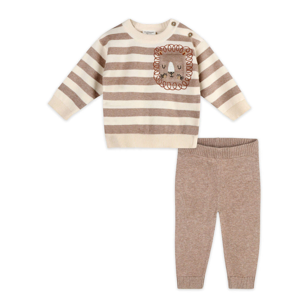 Lion Baby Knit Pullover & Pants