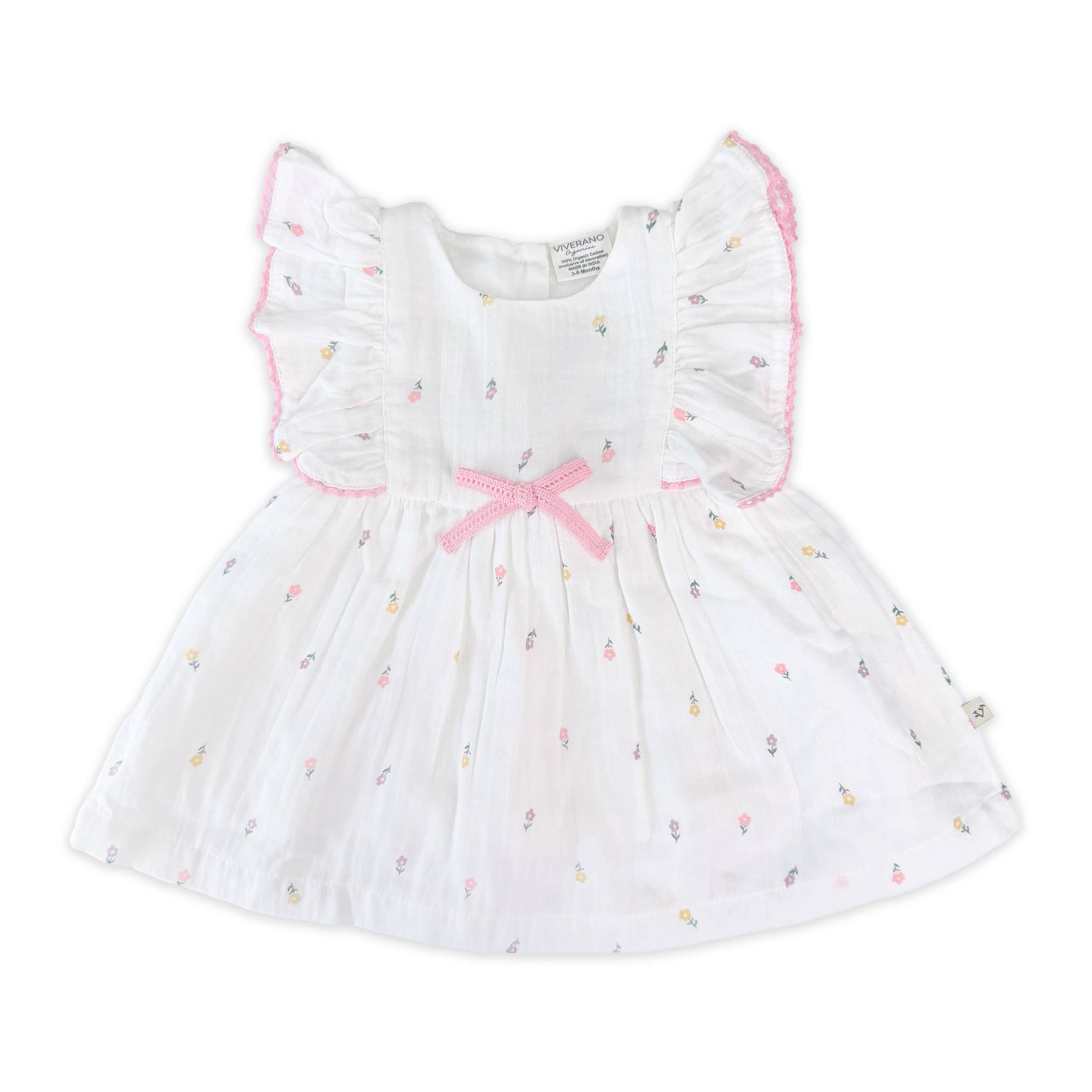 Sylvie Flower Baby Dress + Bloomer (Organic)