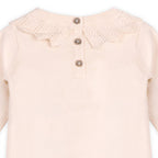 Emma Floral Embroidered Knit Baby Ruffle Dress