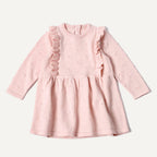 Milan Ruffle Bobble Baby Sweater Knit Dress (Organic Cotton)