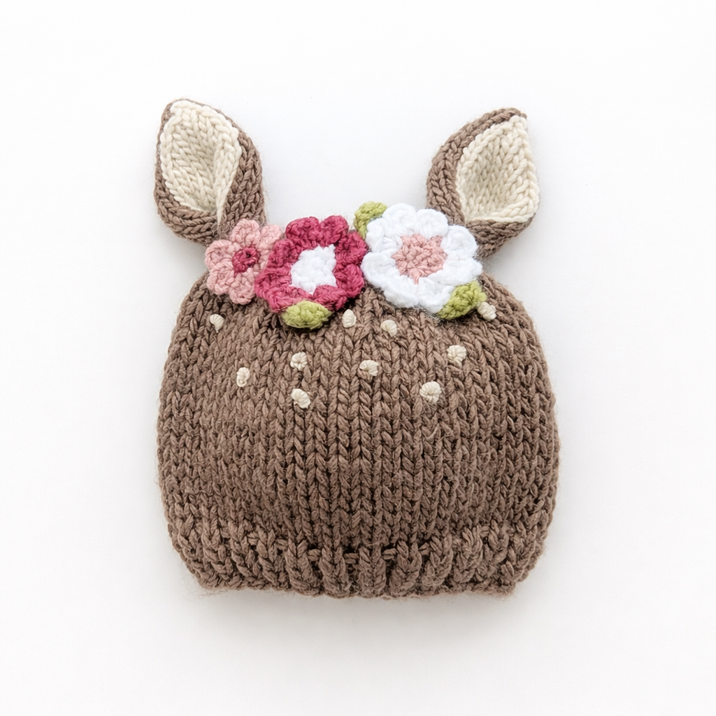 Fawn Knit Beanie Hat