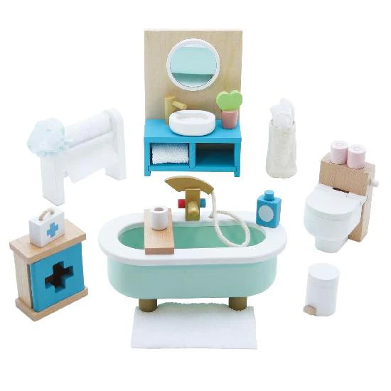 Wooden Doll House Bathroom