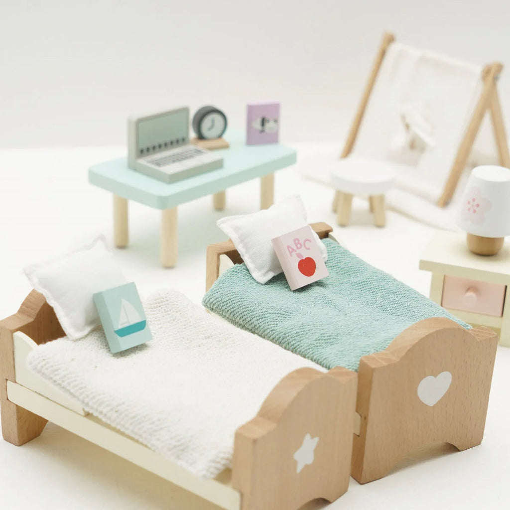 Wooden Doll House Children's Bedroom