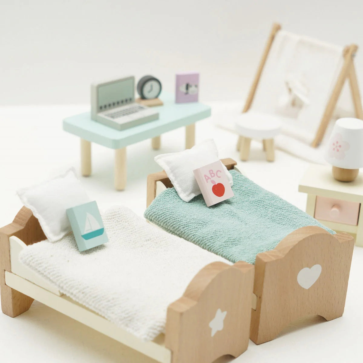 Wooden Doll House Children's Bedroom