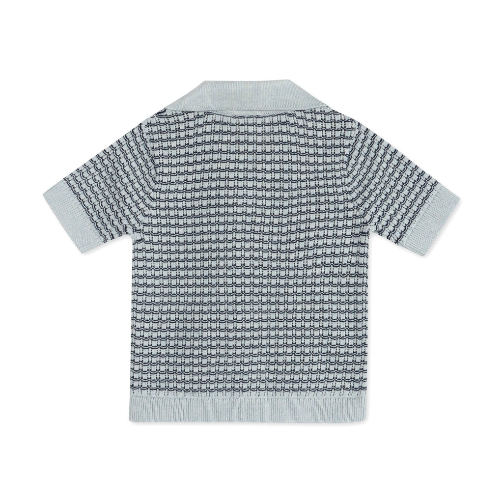 Miles Wave Textured Baby Shirt & Shorts Set (Organic Cotton)