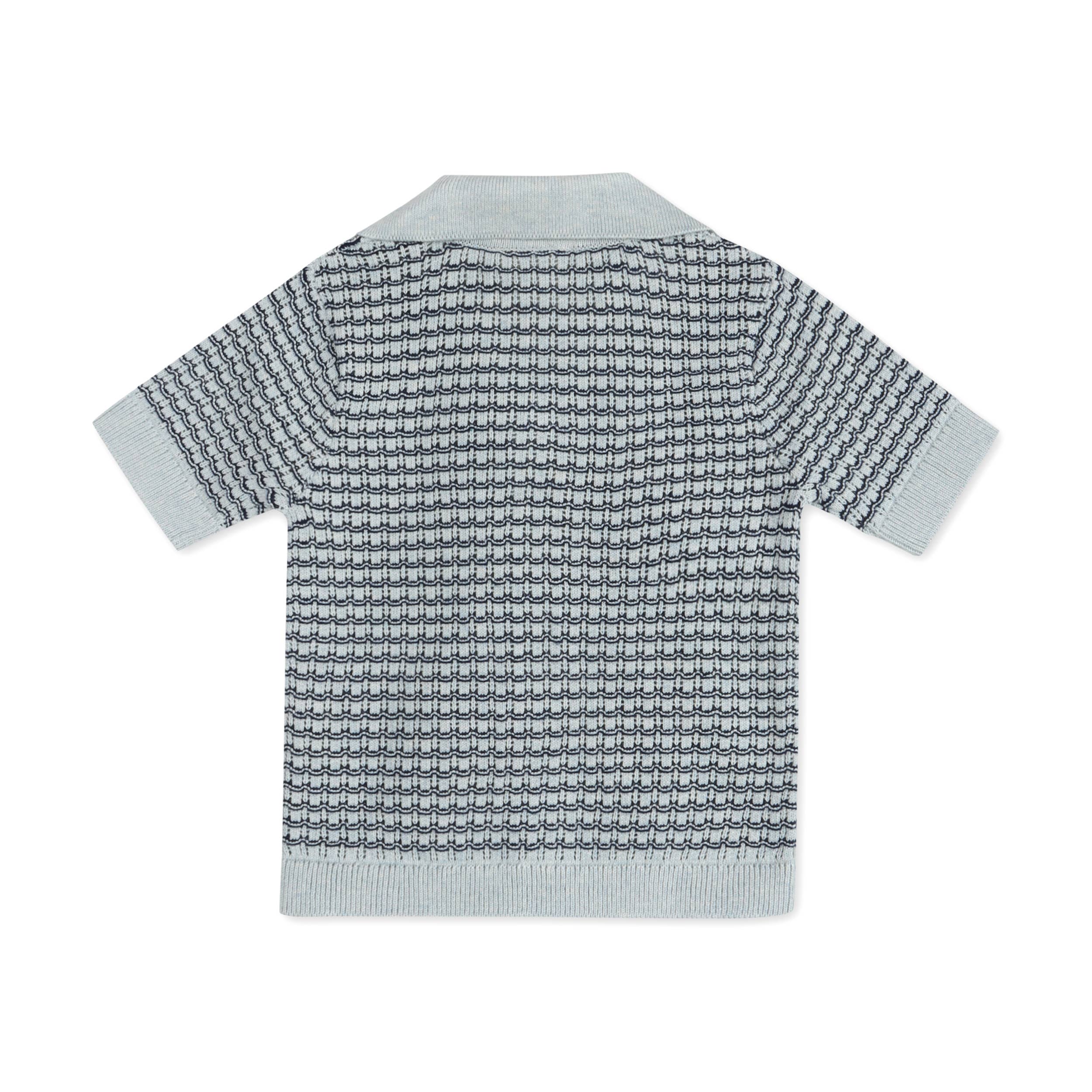 Miles Wave Textured Baby Shirt & Shorts Set (Organic Cotton)