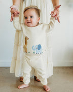 Safari Applique Sweater Knit Baby Pullover Organic