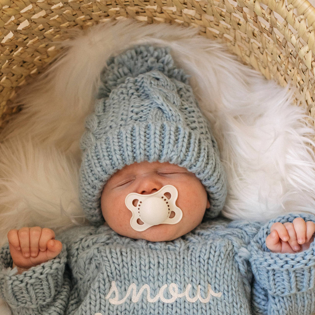 Cable Knit Pom Pom Hat