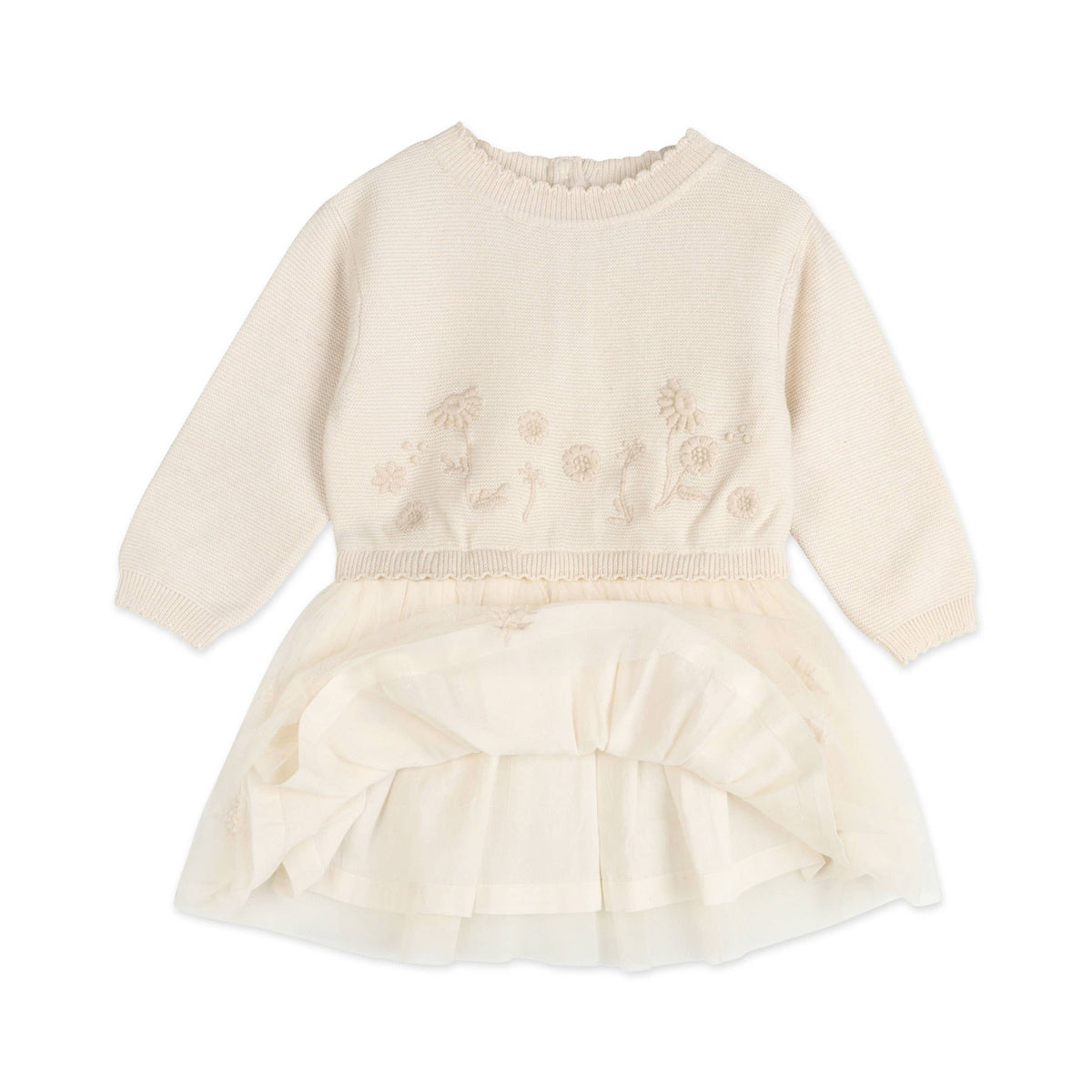 Clara Floral Knit Baby Tutu Dress
