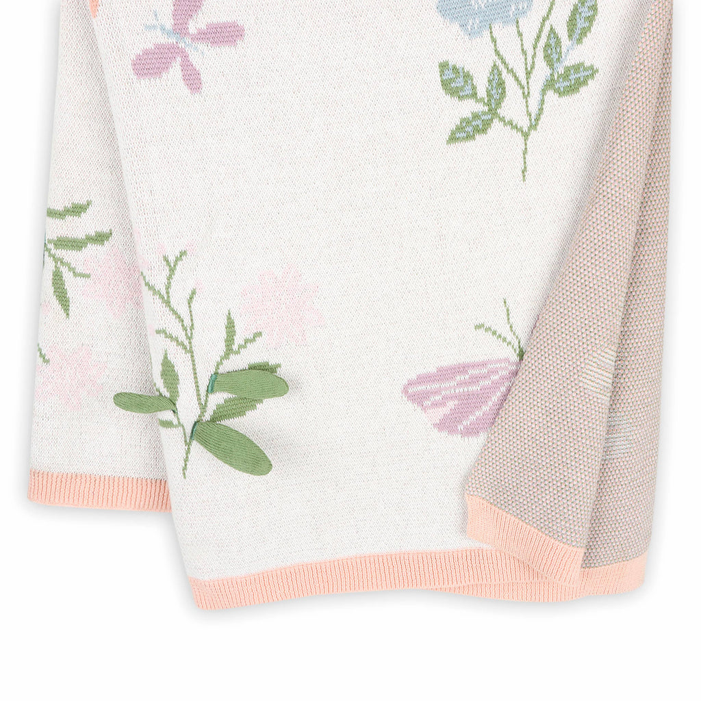 Bloom Butterfly 3D - Organic Jacquard Knit Baby Blanket