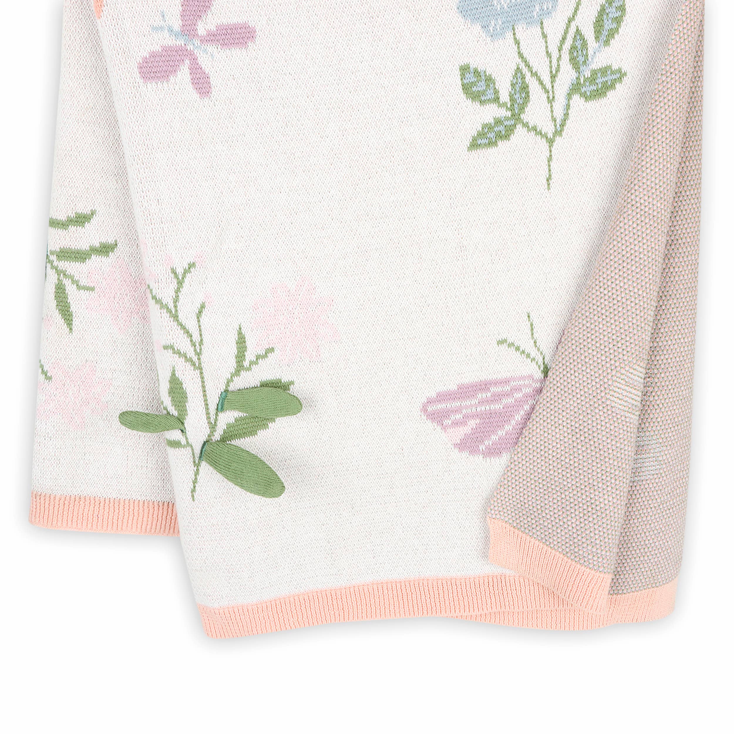 Bloom Butterfly 3D - Organic Jacquard Knit Baby Blanket