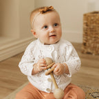 Heart Lace White Valentine Cardigan Sweater Baby & Toddler