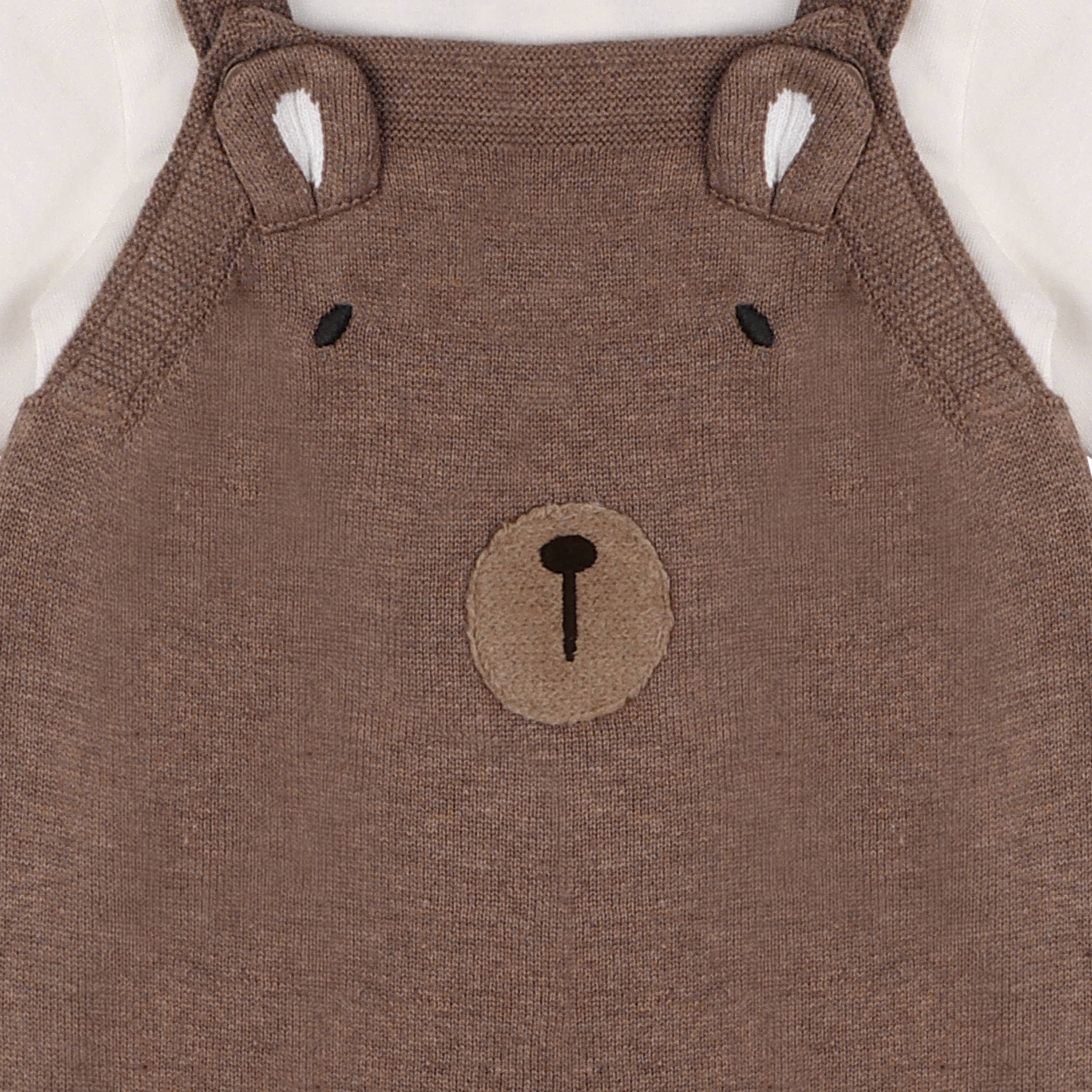 Bear Sweater Knit Baby Overall & Bodysuit Set (Organic)