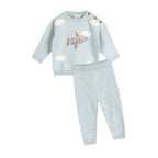 Airplane Applique Baby Knit Pullover & Pant Set (Organic)