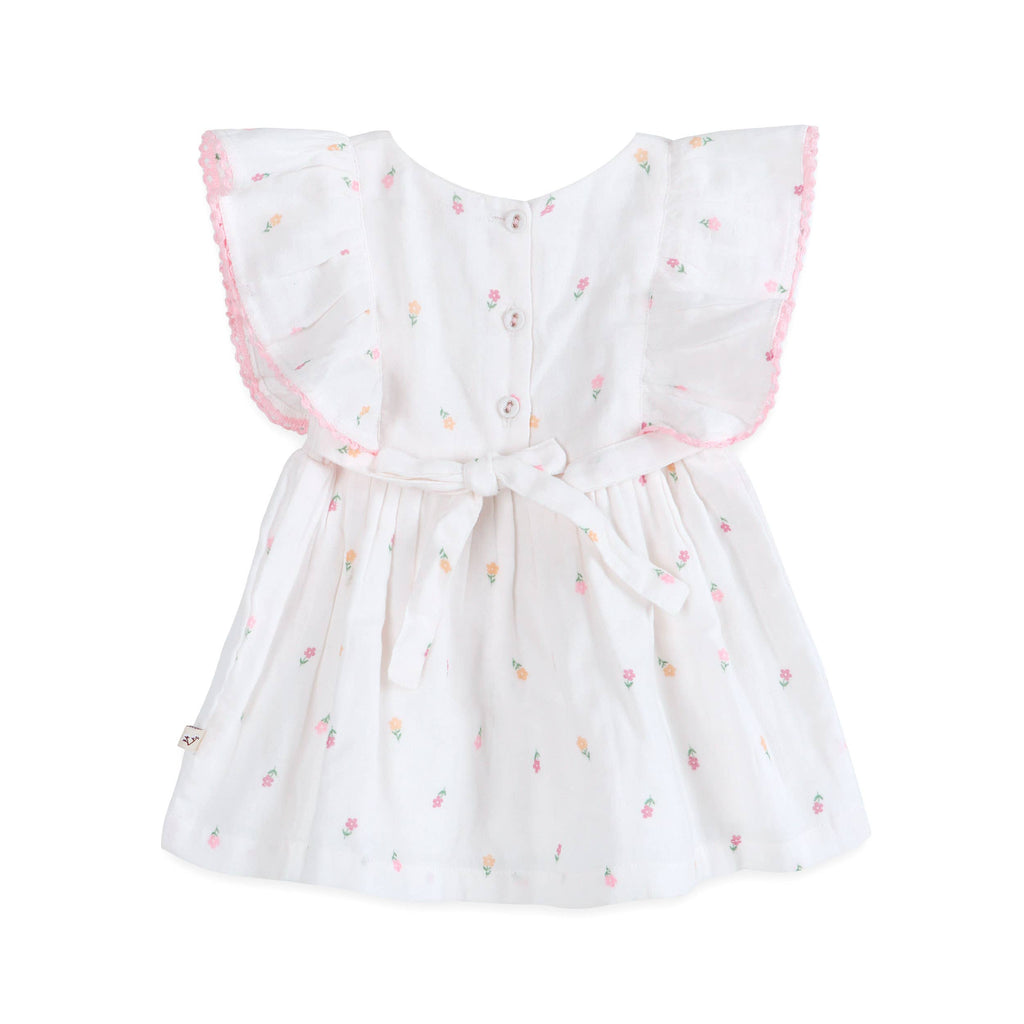 Sylvie Flower Baby Dress + Bloomer (Organic)
