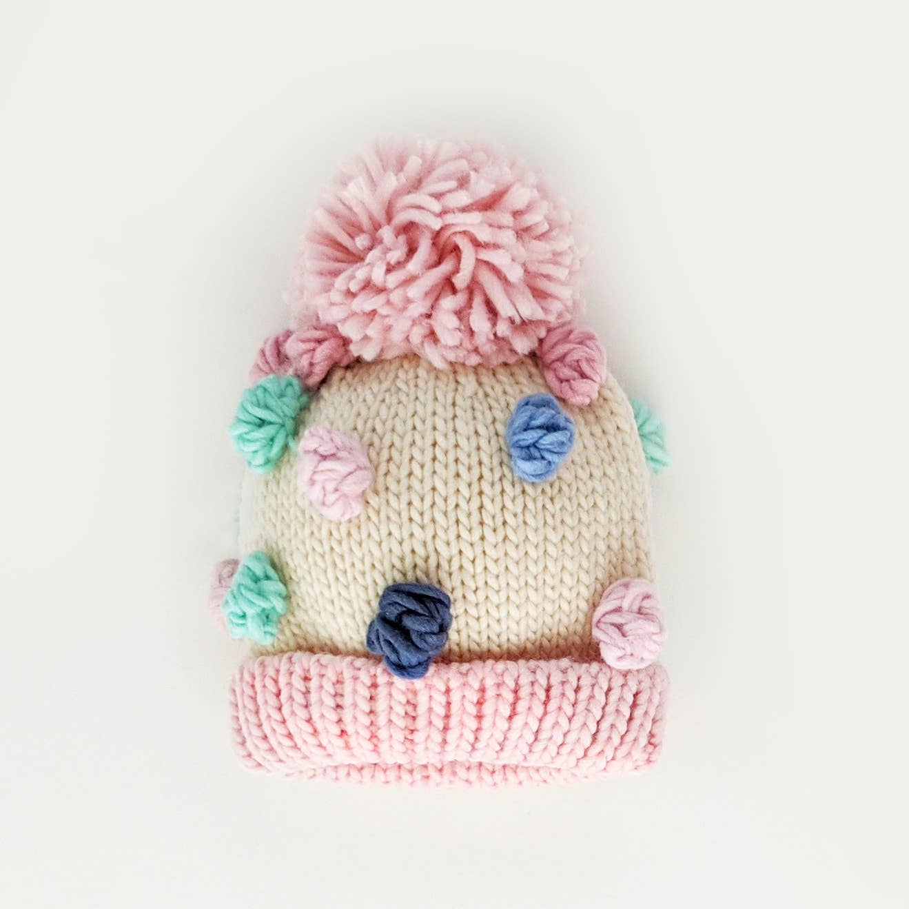 Pastel Popcorn Beanie Hat Baby & Kids