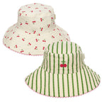 Cherry Kiss Stripy Reversible Sun Hat