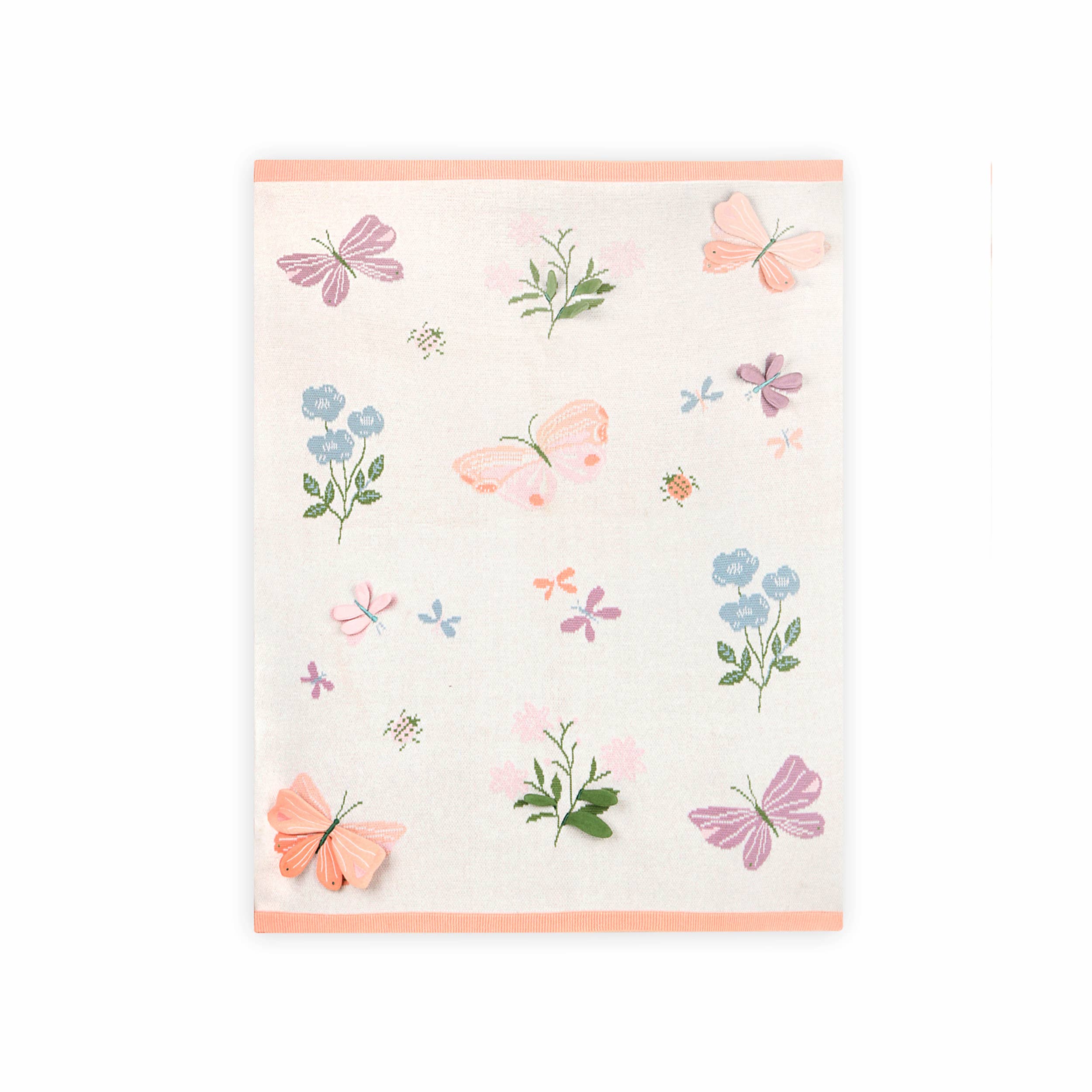 Bloom Butterfly 3D - Organic Jacquard Knit Baby Blanket