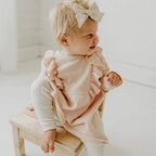 Milan Ruffle Bobble Baby Sweater Knit Dress (Organic Cotton)