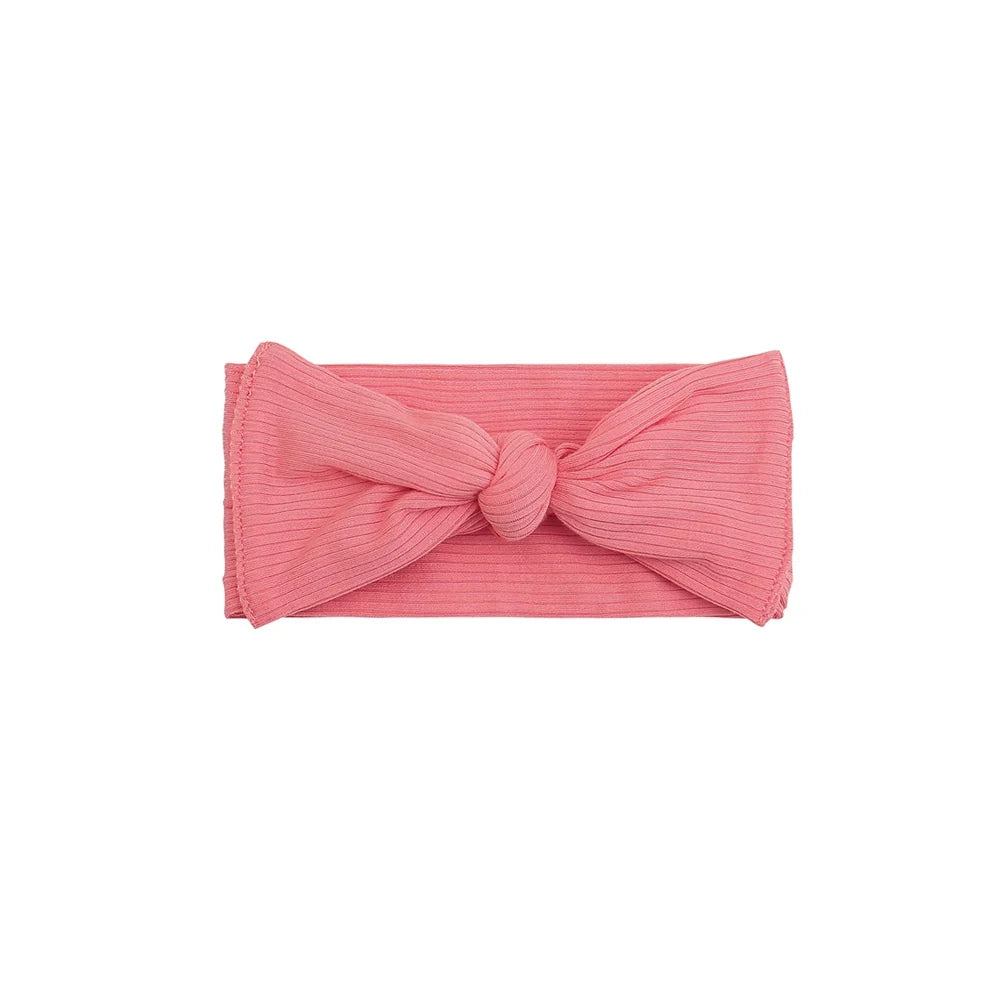 Ribbed Bamboo Bow Headband
