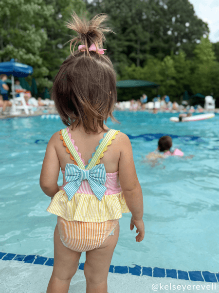 Girls' Seersucker Ric Rac Swimsuit