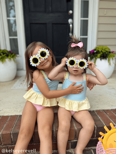 Girls' Seersucker Ric Rac Swimsuit