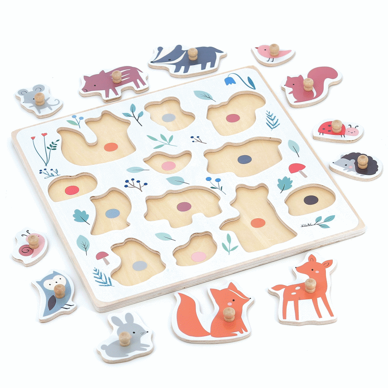 Forest Animals Peg Puzzle by Sarah Betz