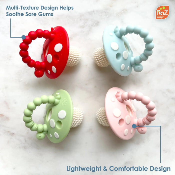 Chompy Mushroom Silicone Teether 2pk
