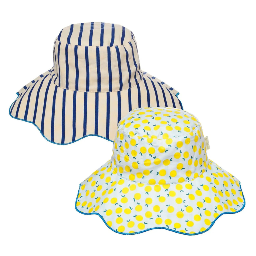 Lemon Drop Stripy Reversible Sun Hat
